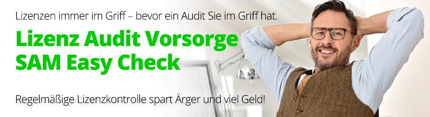 Lizenzen immer im Griff - bevor ein Audit Sie um Griff hat. Regelmäßige Lizenzkontrolle spart Ärger und Geld!